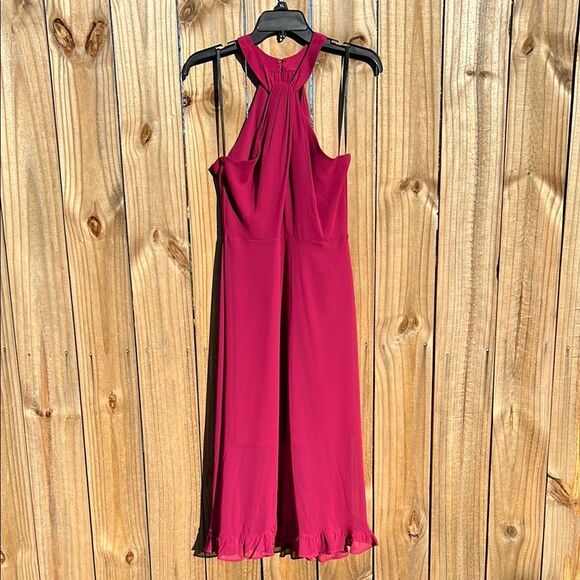 Bcbgeneration Purple Berry Elegant Halter Neck Dress NWT 8 - Picture 4 of 15